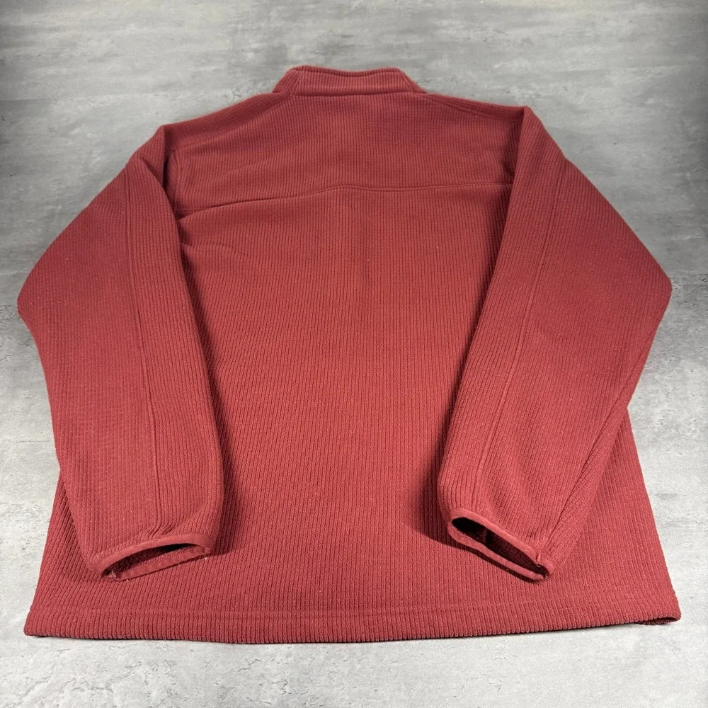 North Face Jacket Mens Large Burgundy Maroon Full Zip‎ Apex Bionic Grid Fleece